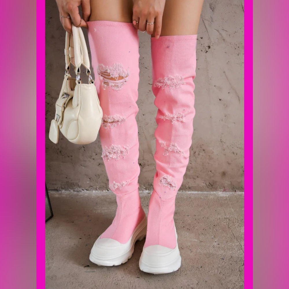 Pink boots